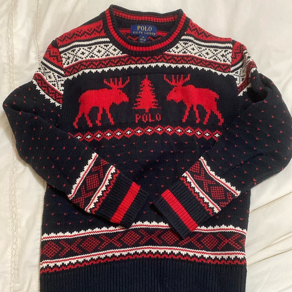Boys Holiday Ralph Lauren Intarsia Knit